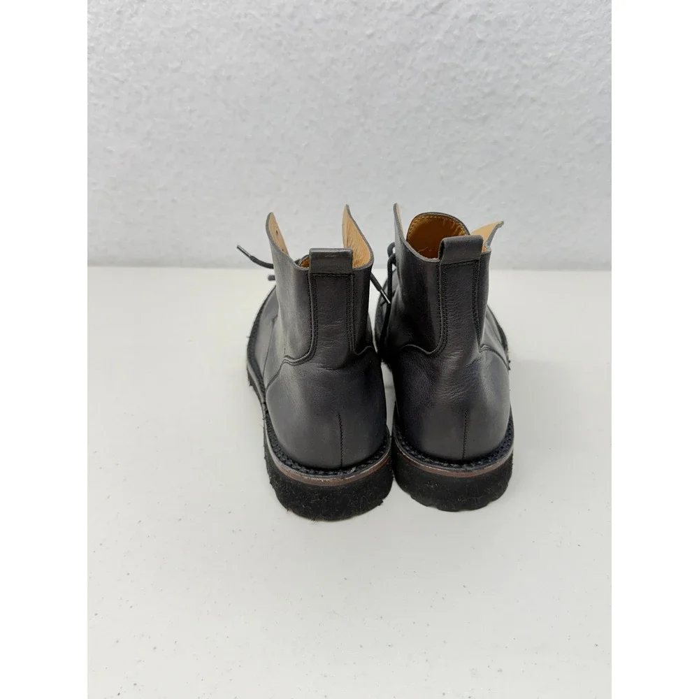 Buttero Black Genuine Leather Lace Up Combat Boots Italy Vibram Mens 43 US 10
